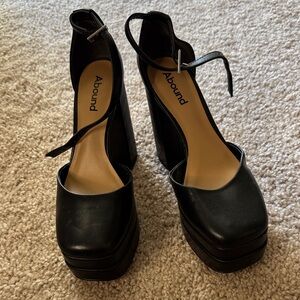 Abound Black Platform Heels for Women